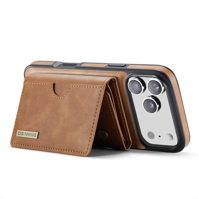 DG.MING - DG.MING M6 Series iPhone 17 Pro Max Skal Magnetisk Plånbok Brun
