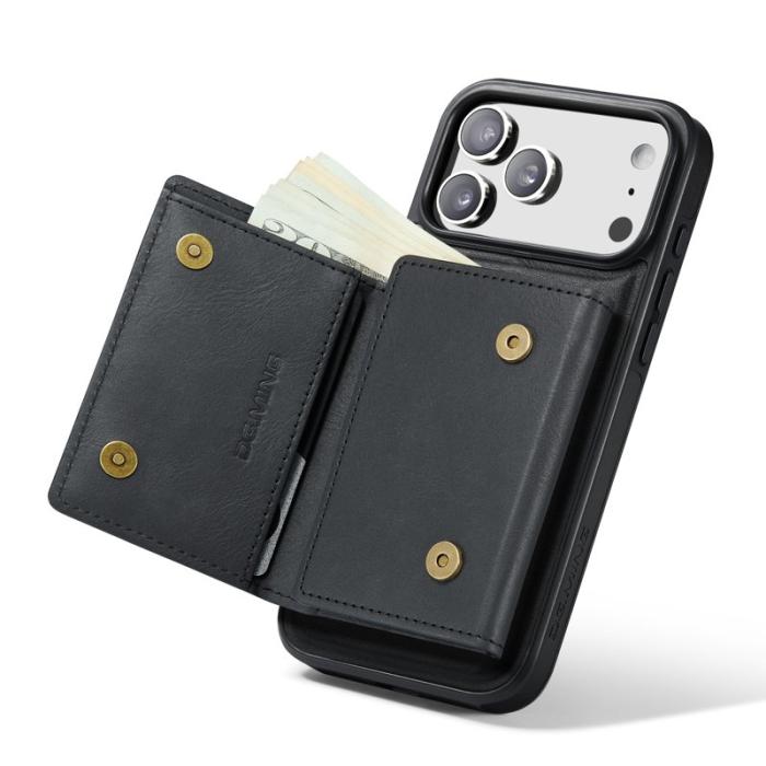 DG.MING - DG.MING M6 Series iPhone 17 Pro Skal Magnetiskt Plånboksfodral Svart