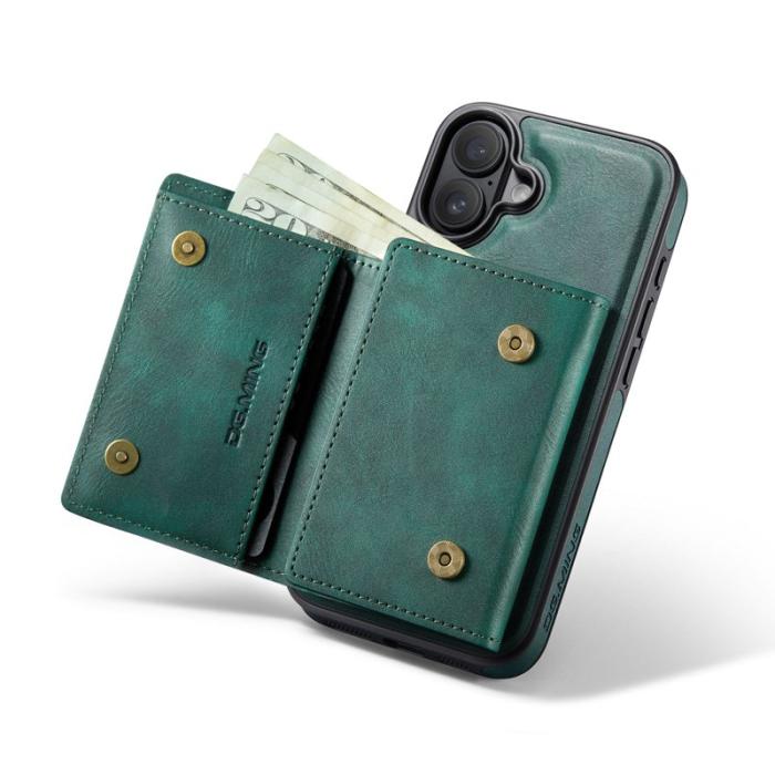 DG.MING - DG.MING M6 Series iPhone 17 Skal Magnetiskt Plånboksfodral Grön