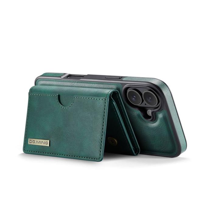 DG.MING - DG.MING M6 Series iPhone 17 Skal Magnetiskt Plånboksfodral Grön