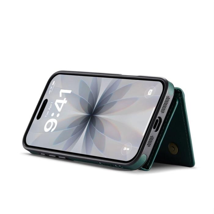 DG.MING - DG.MING M6 Series iPhone 17 Skal Magnetiskt Plånboksfodral Grön