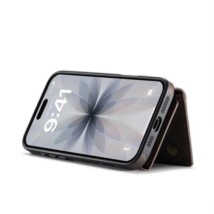 DG.MING - DG.MING M6 Series iPhone 17 Skal Magnetiskt Plånboksfodral - Kaffe