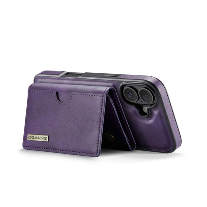 DG.MING - DG.MING M6 Series iPhone 17 Skal Magnetiskt Plånboksfodral Lila