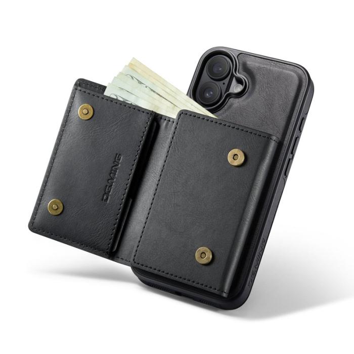 DG.MING - DG.MING M6 Series iPhone 17 Skal Magnetiskt Plånboksfodral Svart