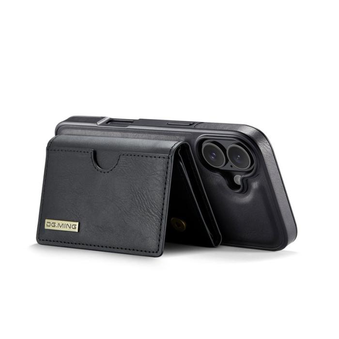 DG.MING - DG.MING M6 Series iPhone 17 Skal Magnetiskt Plånboksfodral Svart
