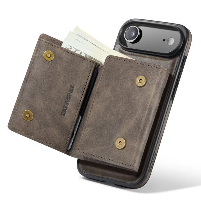 DG.MING - DG.MING M6 Series iPhone Air Fodral Magnetiskt Plånbok Kaffe
