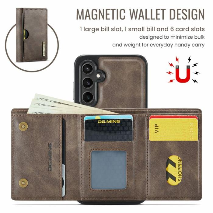 DG.MING - DG.MING M6 Series Samsung Galaxy S24 FE Skal Magnetiskt Kaffe