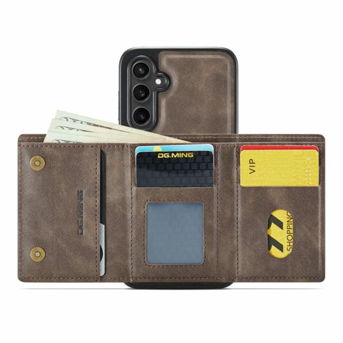 DG.MING - DG.MING M6 Series Samsung Galaxy S24 Skal Magnetiskt Fodral Kaffe