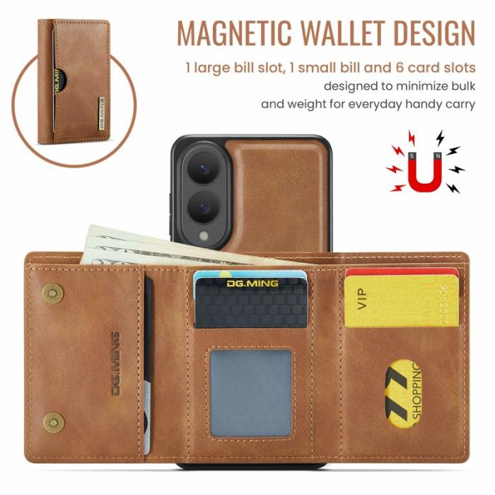 DG.MING - DG.MING M6 Series Samsung Galaxy S25 Edge Skal Magnetisk Brun