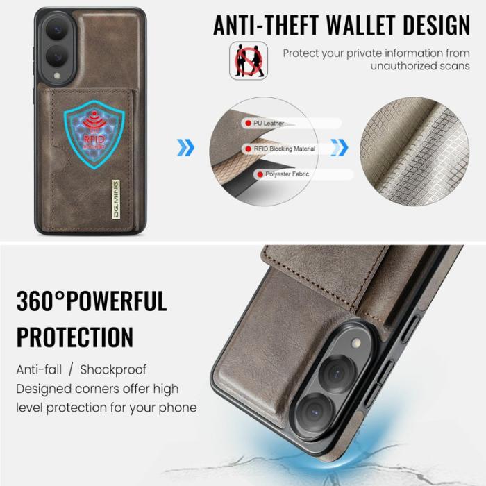 DG.MING - DG.MING M6 Series Samsung Galaxy S25 Edge Skal Magnetisk Kaffe