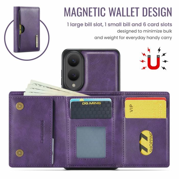 DG.MING - DG.MING M6 Series Samsung Galaxy S25 Edge Skal Magnetisk Lila