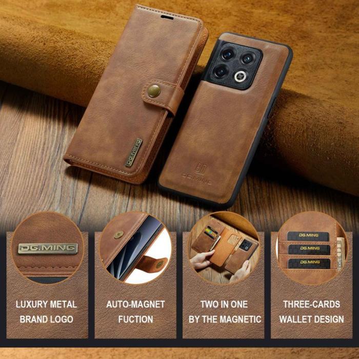 DG.MING - DG.MING OnePlus 10 Pro 5G Skal, Chockresistent, Brun