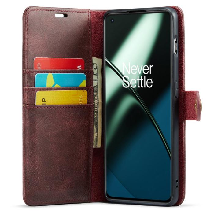 DG.MING - DG.MING OnePlus 11 5G Fodral Detachable Magnet Röd
