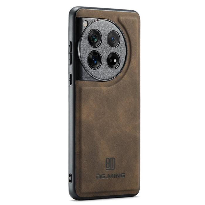 DG.MING - DG.MING OnePlus 12 5G Skal Läder+PC+TPU Stöttålig - Kaffe