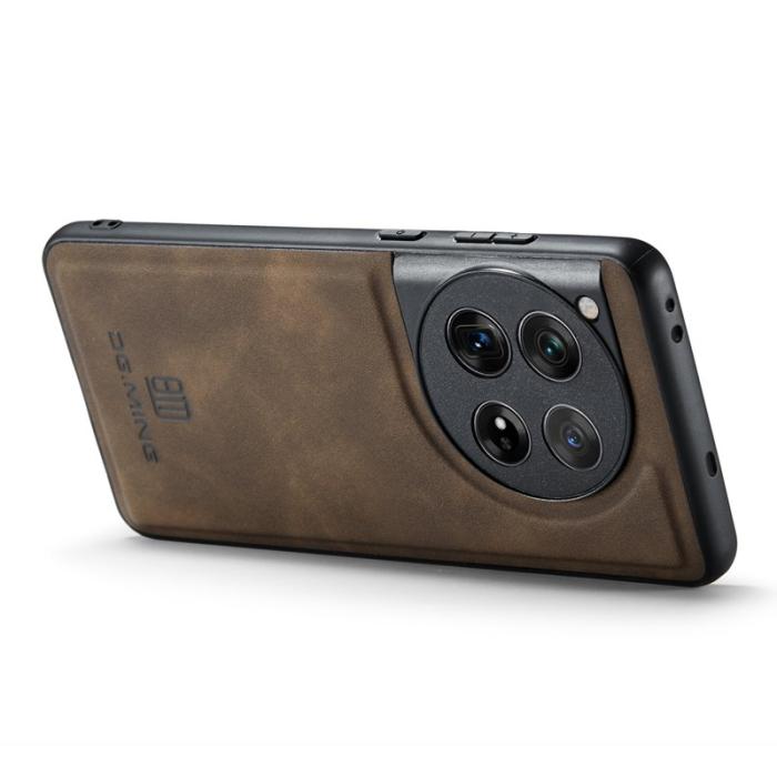 DG.MING - DG.MING OnePlus 12 5G Skal Läder+PC+TPU Stöttålig - Kaffe
