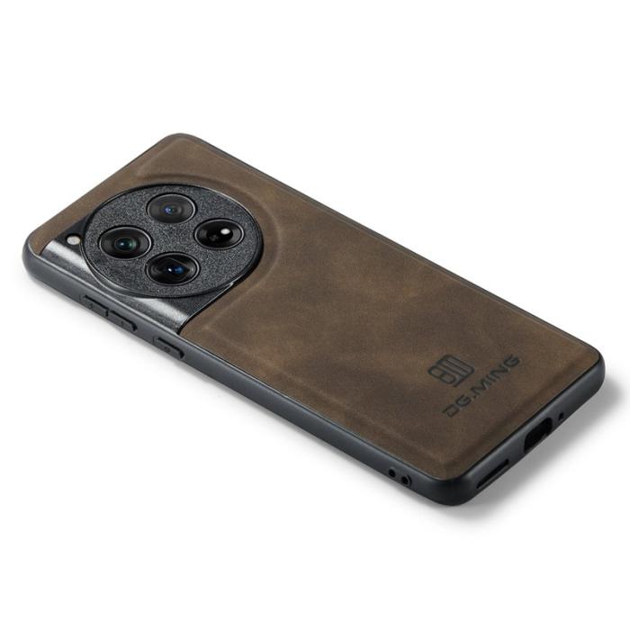 DG.MING - DG.MING OnePlus 12 5G Skal Läder+PC+TPU Stöttålig - Kaffe