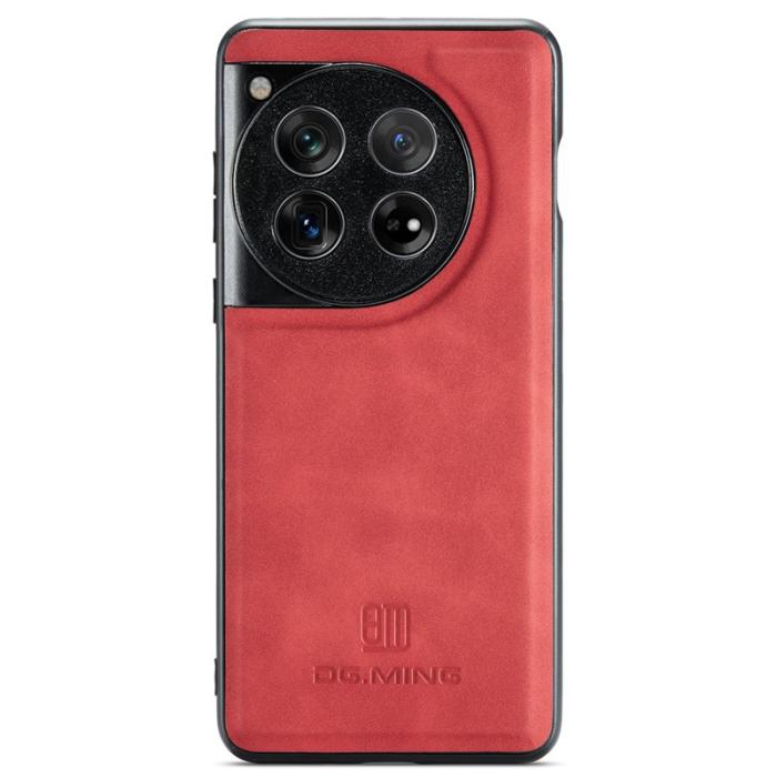DG.MING - DG.MING OnePlus 12 5G Skal Läder+PC+TPU Stöttålig Röd