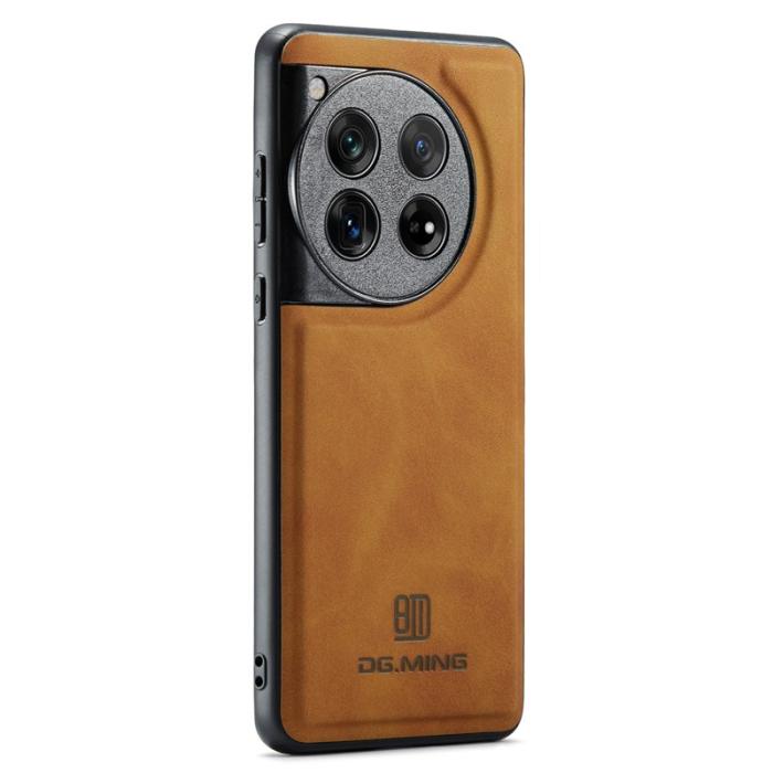 DG.MING - DG.MING OnePlus 12 5G Skal Läder+PC+TPU Stöttåligt - Brun