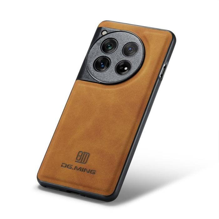 DG.MING - DG.MING OnePlus 12 5G Skal Läder+PC+TPU Stöttåligt - Brun