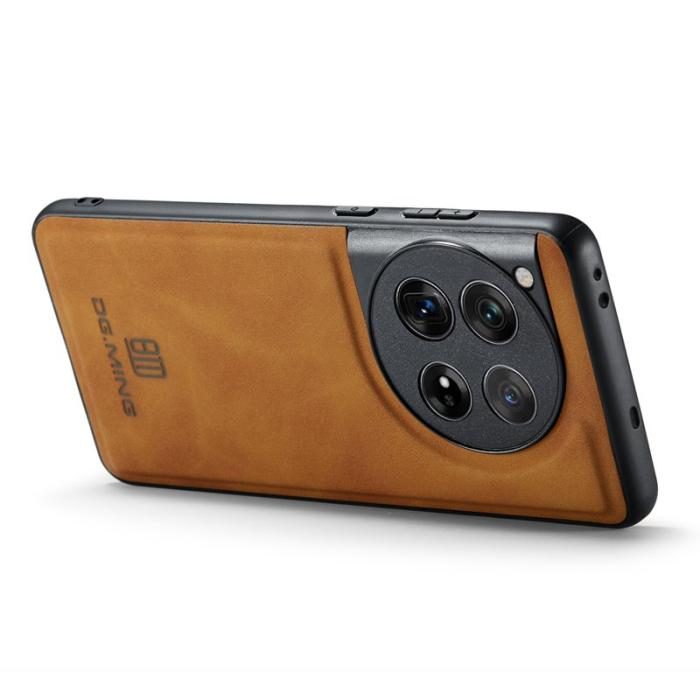 DG.MING - DG.MING OnePlus 12 5G Skal Läder+PC+TPU Stöttåligt - Brun