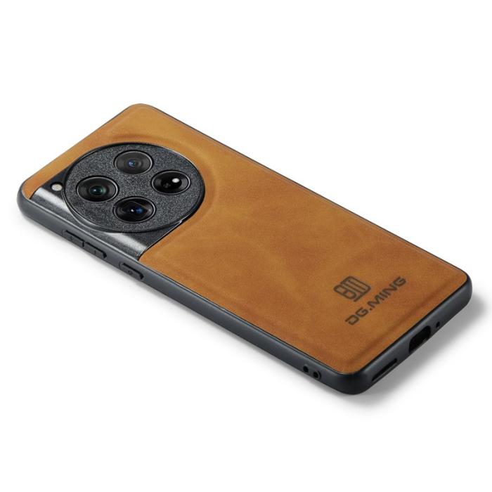 DG.MING - DG.MING OnePlus 12 5G Skal Läder+PC+TPU Stöttåligt - Brun
