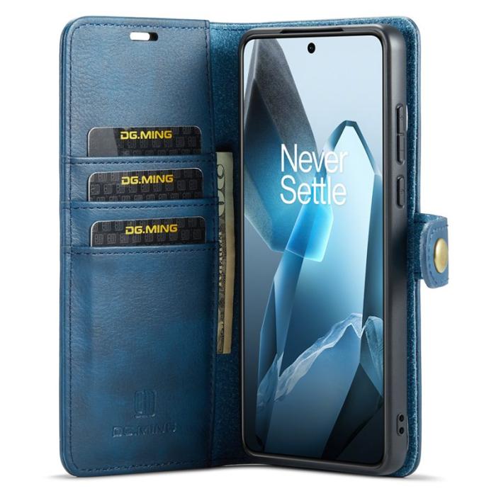 DG.MING - DG.MING OnePlus 13 Skal Avtagbart Läderfodral - Blå