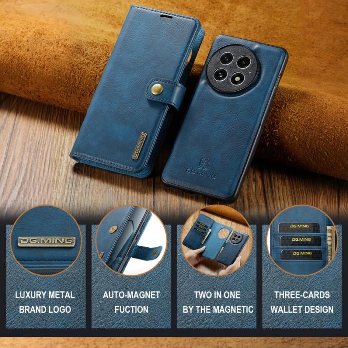 DG.MING - DG.MING OnePlus 13 Skal Avtagbart Läderfodral - Blå