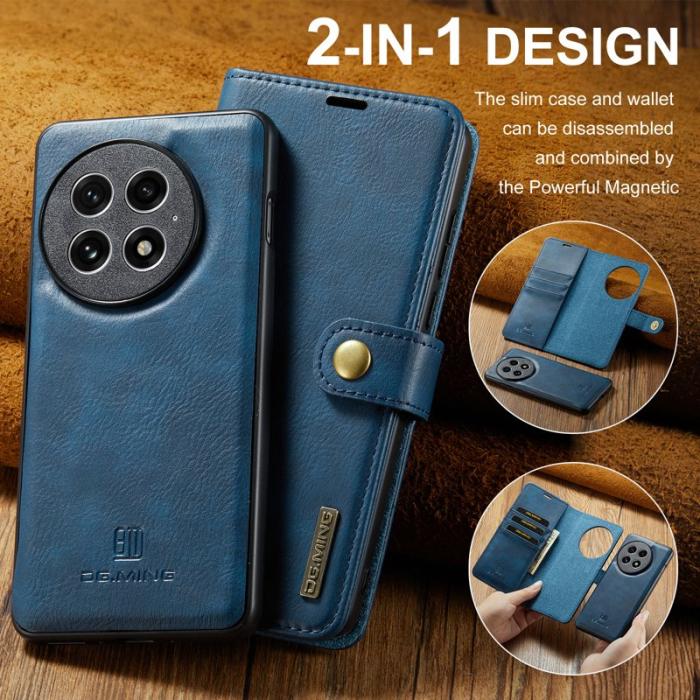 DG.MING - DG.MING OnePlus 13 Skal Avtagbart Läderfodral - Blå