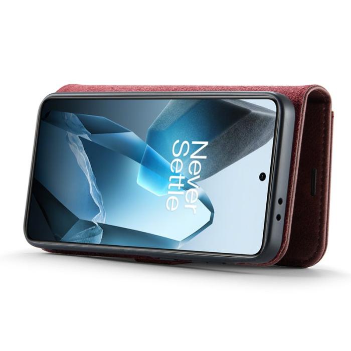 DG.MING - DG.MING OnePlus 13 Skal Avtagbart Läderfodral - Röd