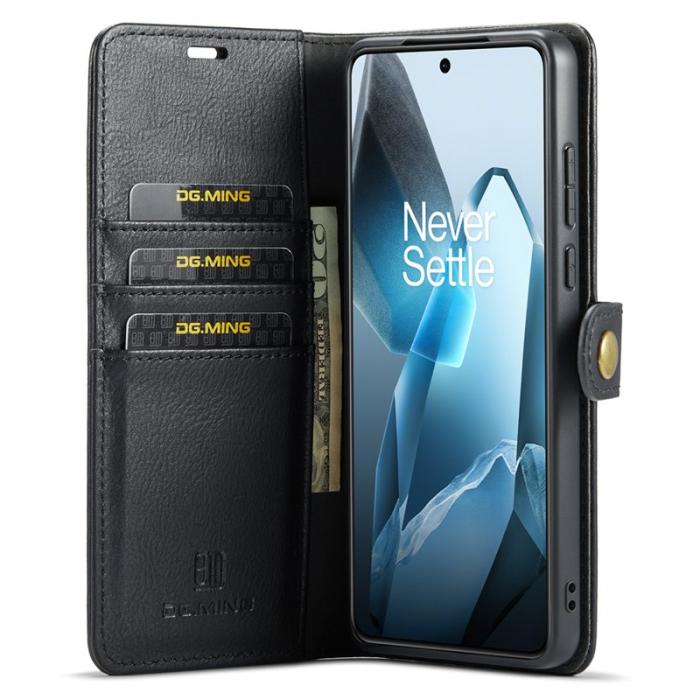 DG.MING - DG.MING OnePlus 13 Skal Avtagbart Läderfodral - Svart