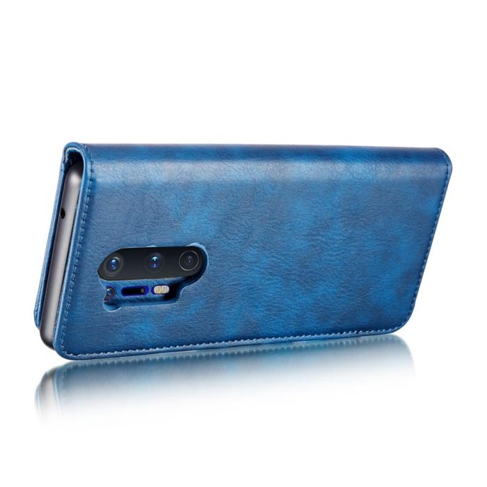 DG.MING - DG.MING OnePlus 8 Pro Fodral 2-i-1 Läder Wallet Blå