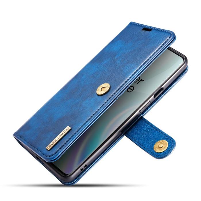 DG.MING - DG.MING OnePlus 8 Pro Fodral 2-i-1 Läder Wallet Blå