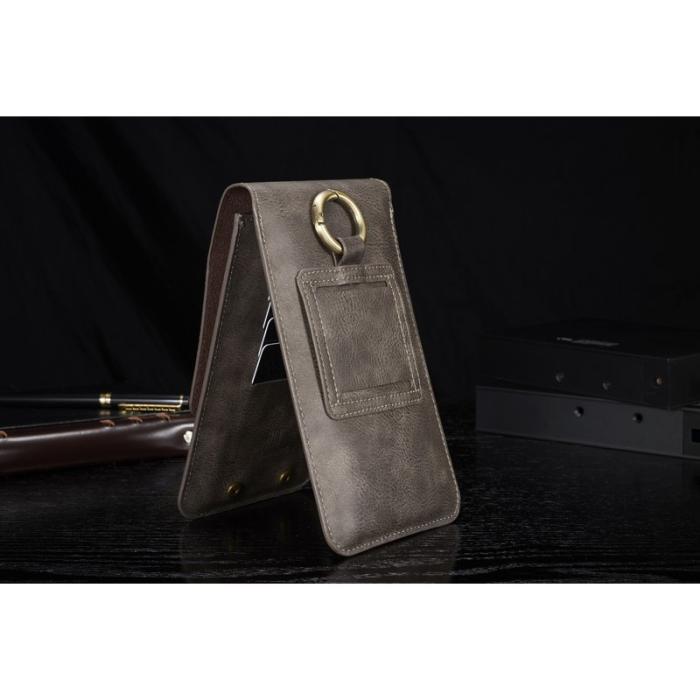 DG.MING - DG.MING Phone Pouch S Coffee med flera kortfack och bältesloop