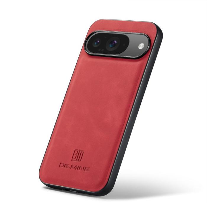 DG.MING - DG.MING Pixel 10 Pro Skal PU Läder Hybrid Röd