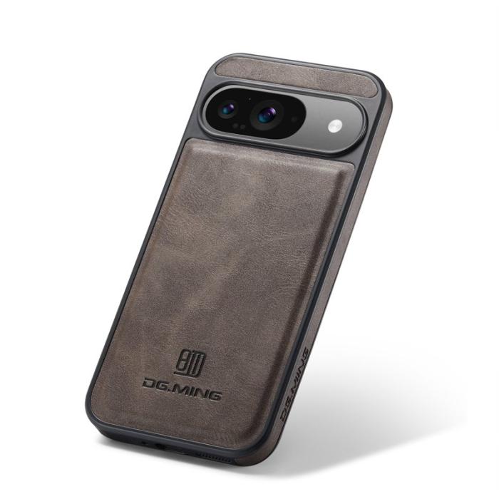 DG.MING - DG.MING Pixel 9 Pro Skal Anti-Drop Läder Coated - Kaffe