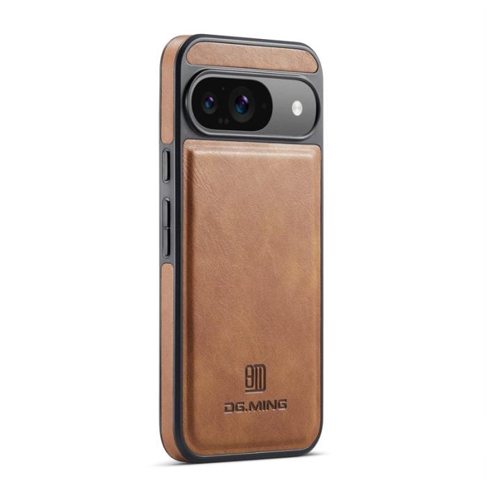 DG.MING - DG.MING Pixel 9 Pro Skal Anti-Drop Läder PC+TPU - Brun