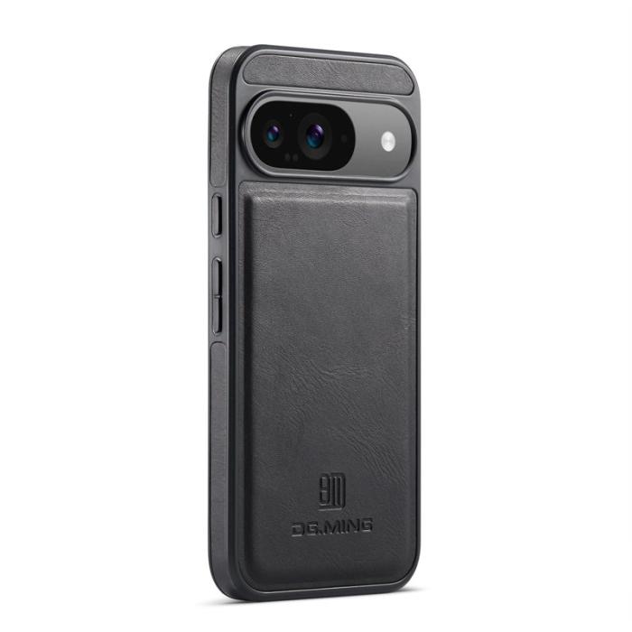 DG.MING - DG.MING Pixel 9 Pro Skal Anti-Drop Läder PC+TPU Svart