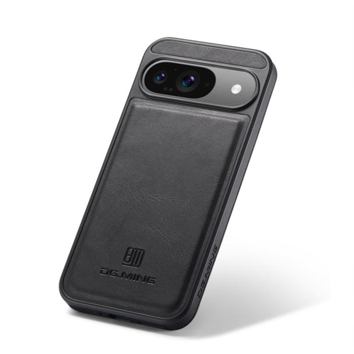 DG.MING - DG.MING Pixel 9 Pro Skal Anti-Drop Läder PC+TPU Svart