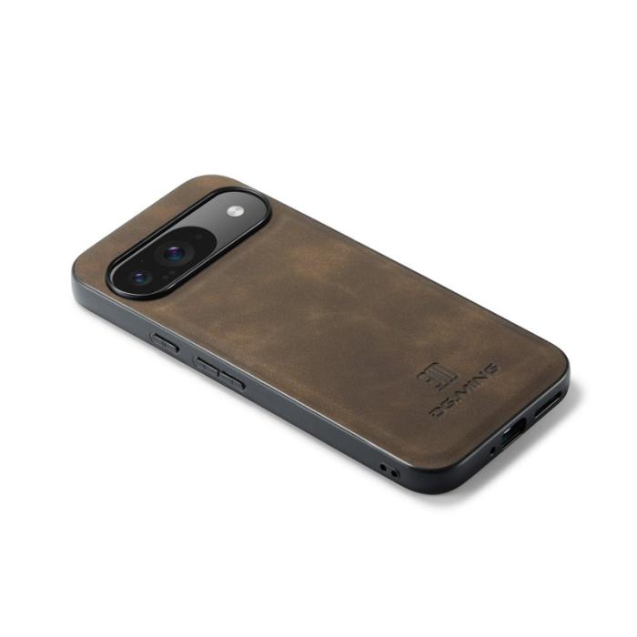 DG.MING - DG.MING Pixel 9 Pro Skal PU Läder Hybrid - Kaffe