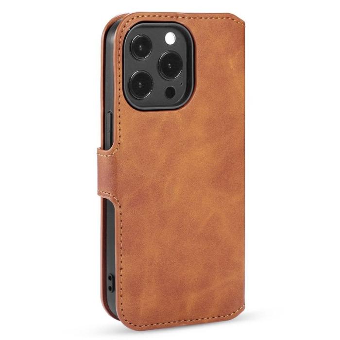 DG.MING - DG.MING Retro Fodral för iPhone 14 Pro 6.1 tum - Brun