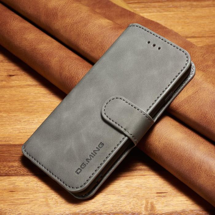 DG.MING - DG.MING Retro Läder Plånboksfodral för iPhone 6s/6 - Grå