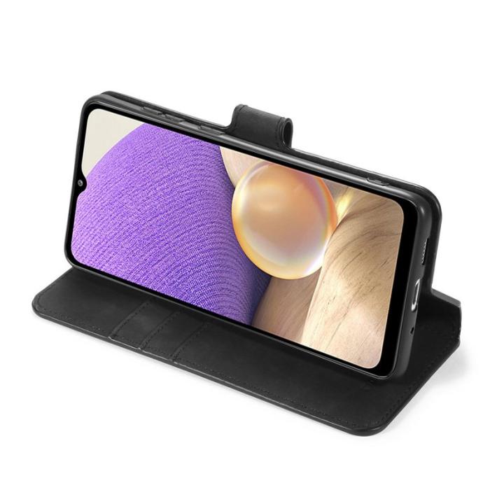 DG.MING - DG.MING Retro Läder Plånboksfodral för Samsung Galaxy A32 5G - Svart