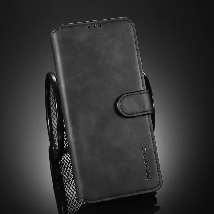 DG.MING - DG.MING Retro Läder Plånboksfodral för Samsung Galaxy S21 Ultra - Svart