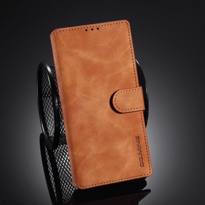 DG.MING - DG.MING Retro Läder Plånboksfodral Samsung Galaxy Note20 Ultra Brun