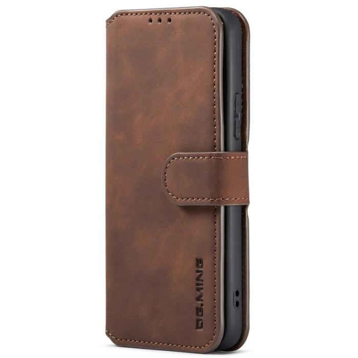 DG.MING - DG.MING Plånboksfodral Konstläder för Samsung Galaxy S22+ 5G - Brun