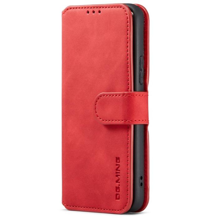 DG.MING - DG.MING Plånboksfodral Konstläder för Samsung Galaxy S22+ 5G - Röd