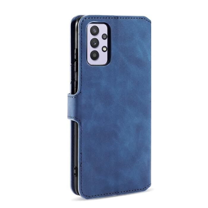 DG.MING - DG.MING Retro Läderplånbok Fodral Samsung Galaxy A32 5G Blå