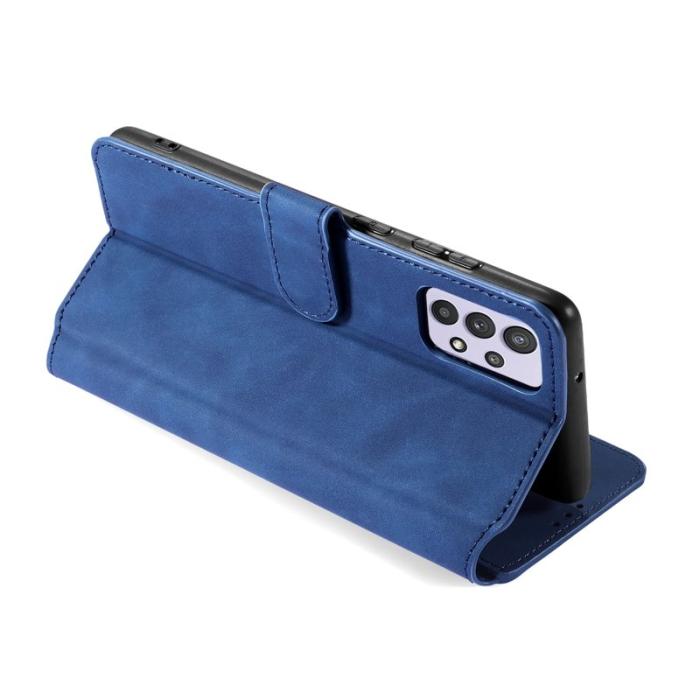 DG.MING - DG.MING Retro Läderplånbok Fodral Samsung Galaxy A32 5G Blå
