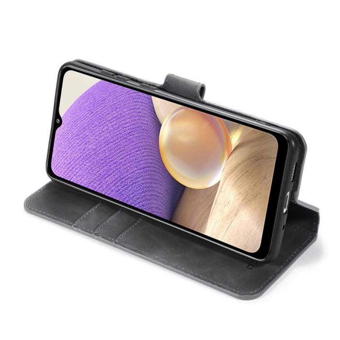 DG.MING - DG.MING Retro Läderplånboksfodral för Samsung Galaxy A32 5G - Grå