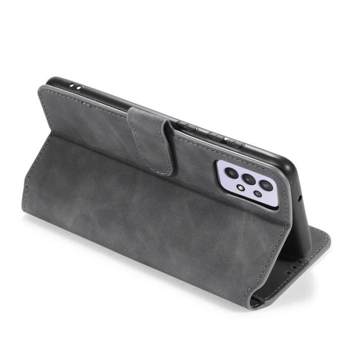 DG.MING - DG.MING Retro Läderplånboksfodral för Samsung Galaxy A32 5G - Grå